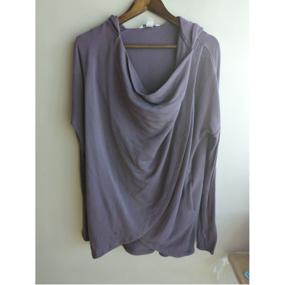 Athleta Purana Wrap Sweatshirt Hoodie Long Sleeve Women Sz S Twilight Lilac Yoga